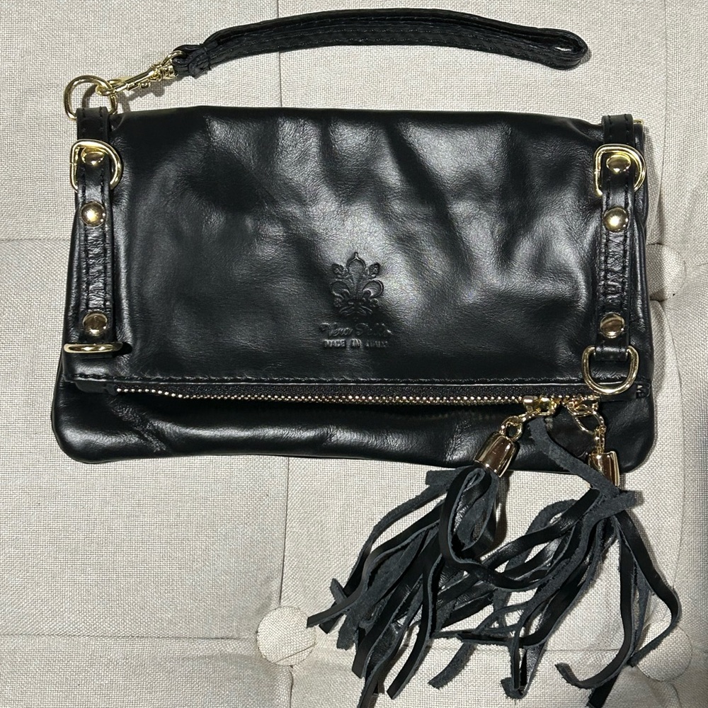 Vera Pelle Italian Black Leather Piece